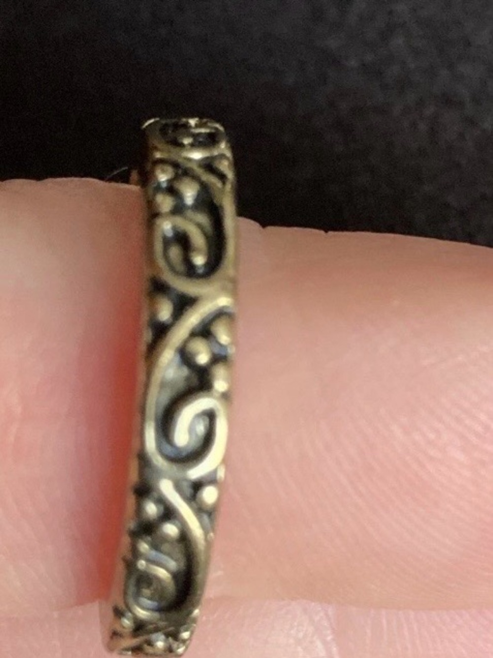 Antique Gold plated Filigree Scroll Ring